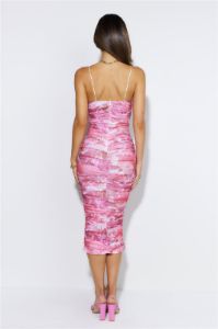 Mesh Love Midi Dress Pink sold by Hello Molly