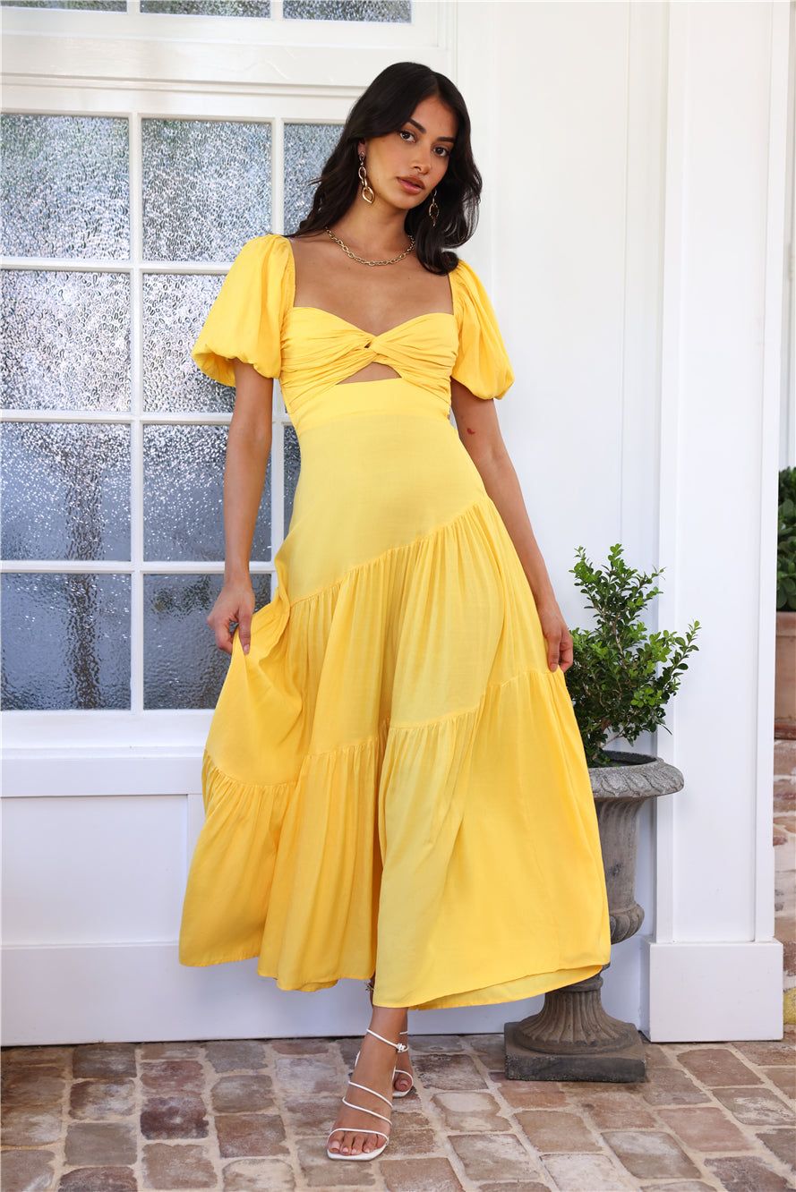 Daytime Dance Maxi Dress Yellow sold by Hello Molly product image thumbnail 4
