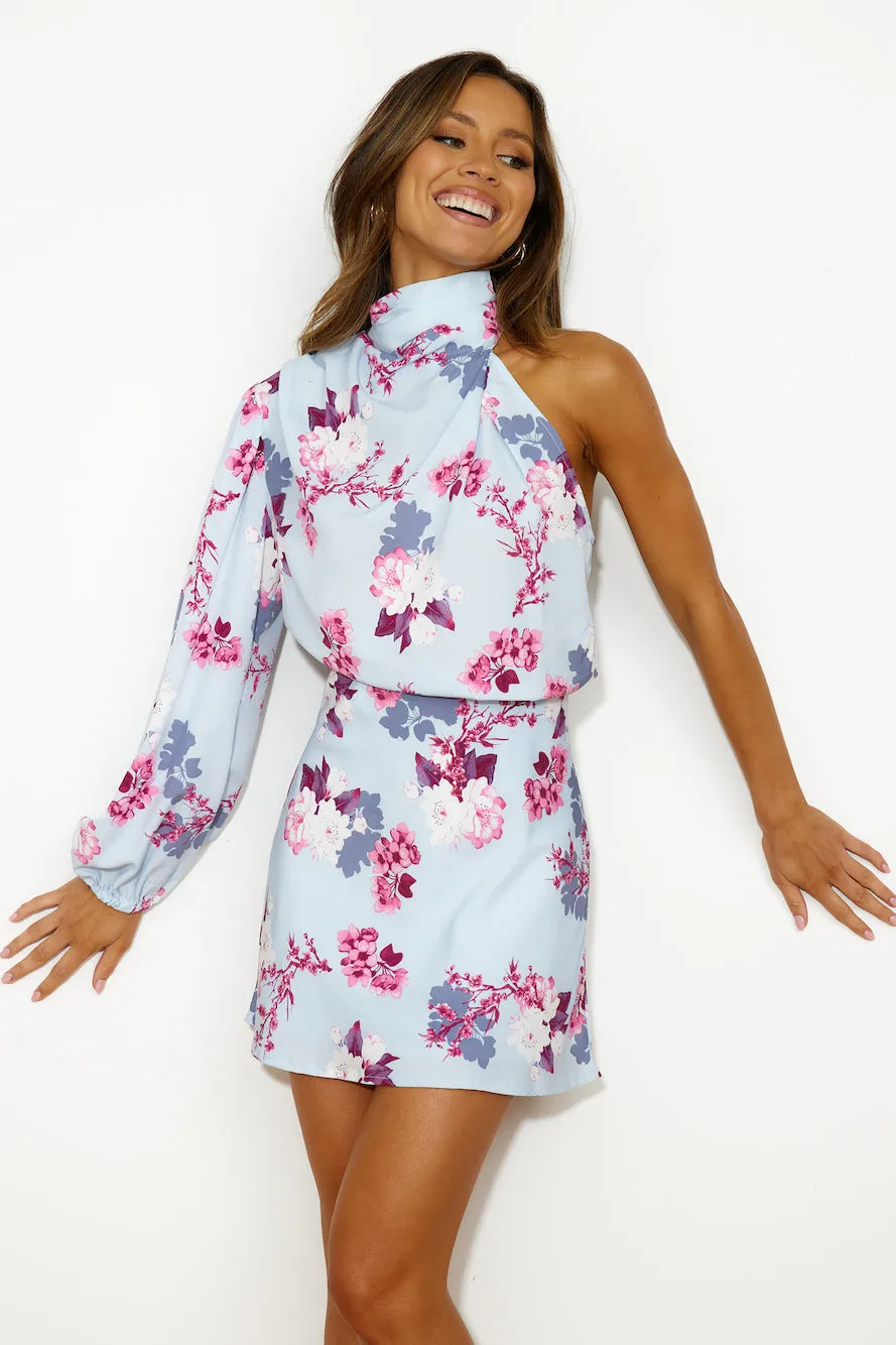 Party Edit Satin Mini Dress Blue sold by Hello Molly product image thumbnail 3
