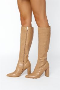 BILLINI Gibson Boots Coffee Croc sold by Hello Molly