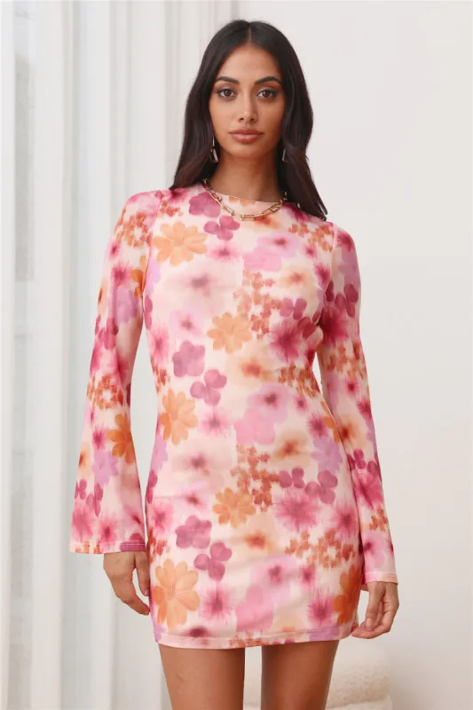 RUNAWAY Lanah Mini Dress Orange Floral sold by Hello Molly