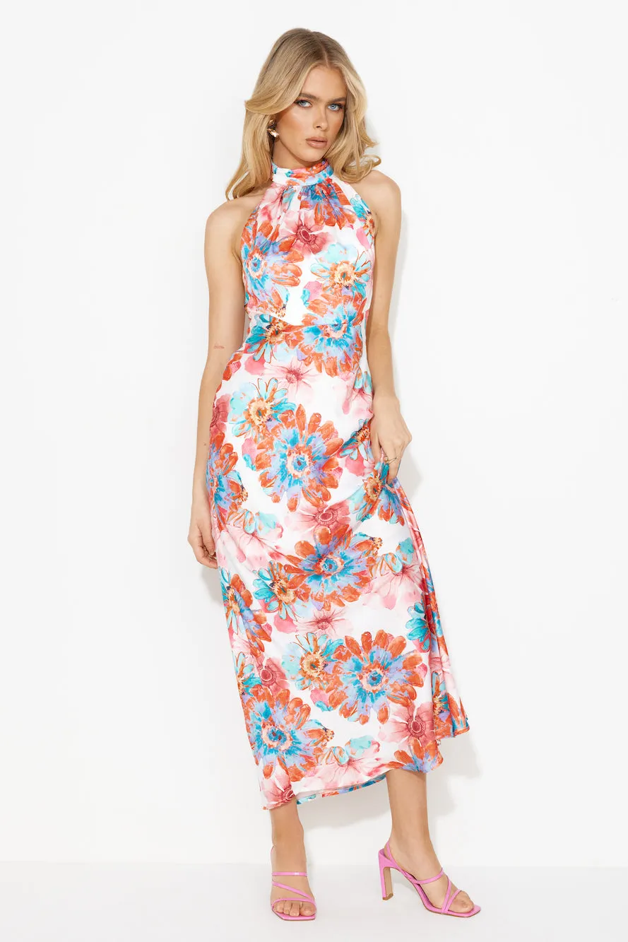 Floating Dreams Satin Maxi Dress Orange sold by Hello Molly product image thumbnail 3