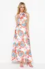 Floating Dreams Satin Maxi Dress Orange sold by Hello Molly