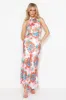 Floating Dreams Satin Maxi Dress Orange sold by Hello Molly