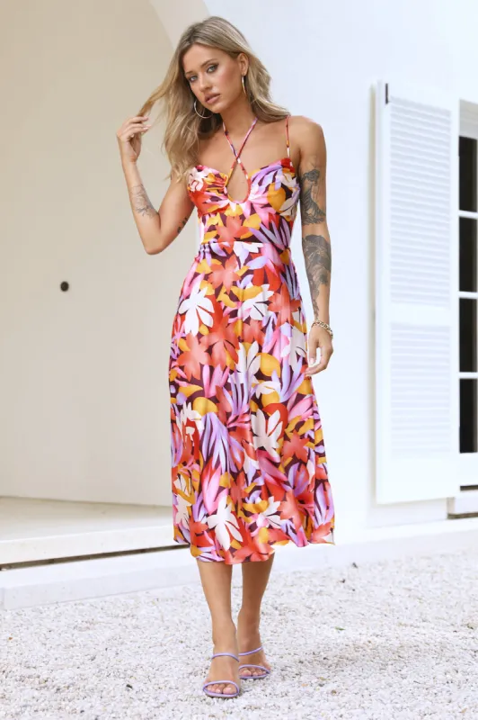 Gorg Sight Midi Dress Orange sold by Hello Molly