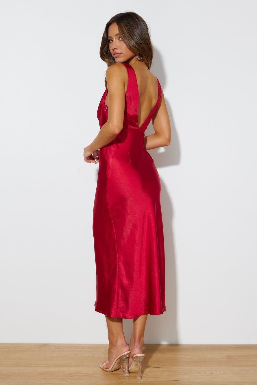 It's Showtime Midi Dress Red sold by Hello Molly product image thumbnail 4