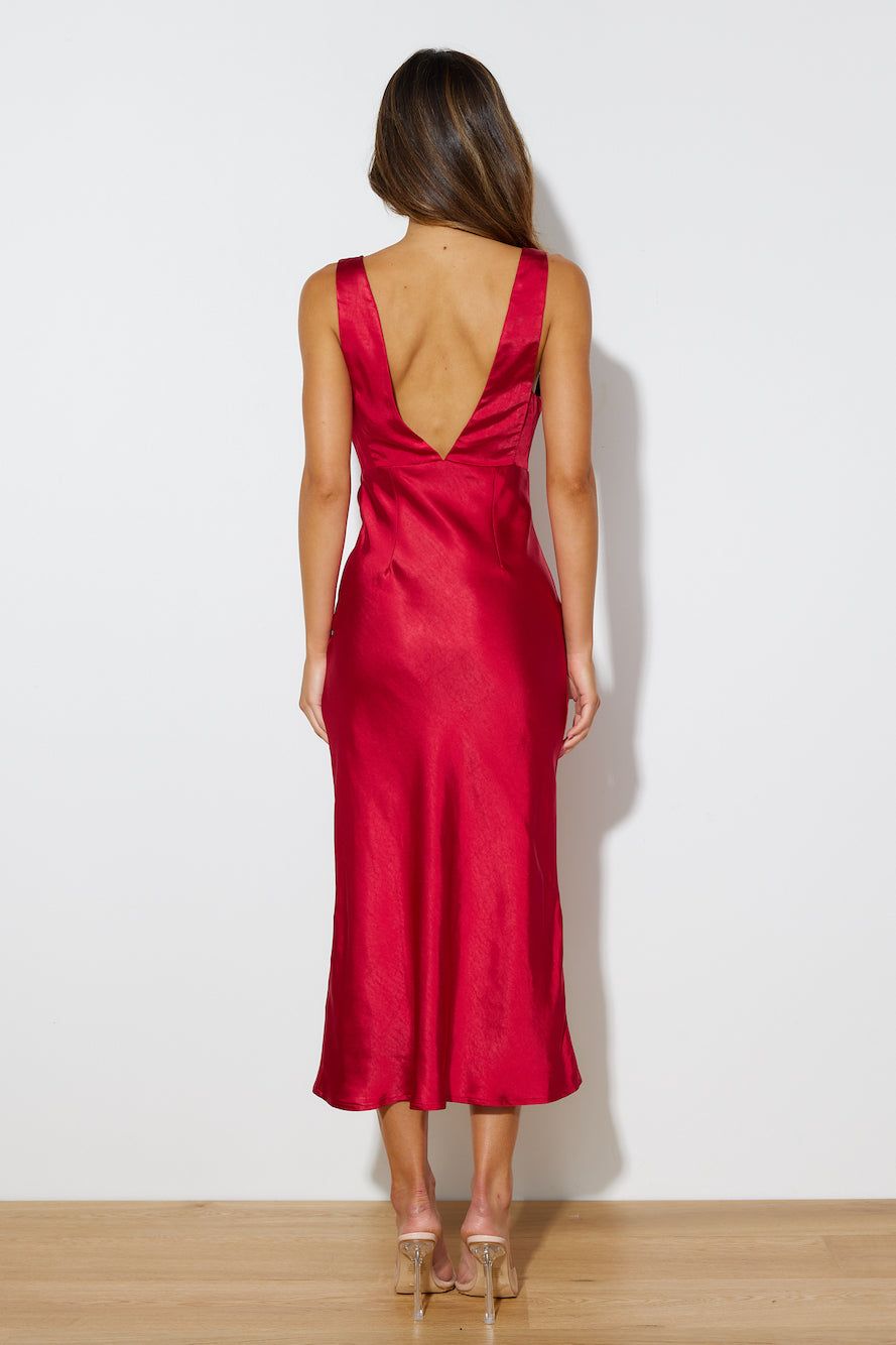 It's Showtime Midi Dress Red sold by Hello Molly product image thumbnail 5