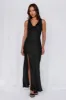 HELLO MOLLY The Loretta Cowl Satin Maxi Dress Black sold by Hello Molly