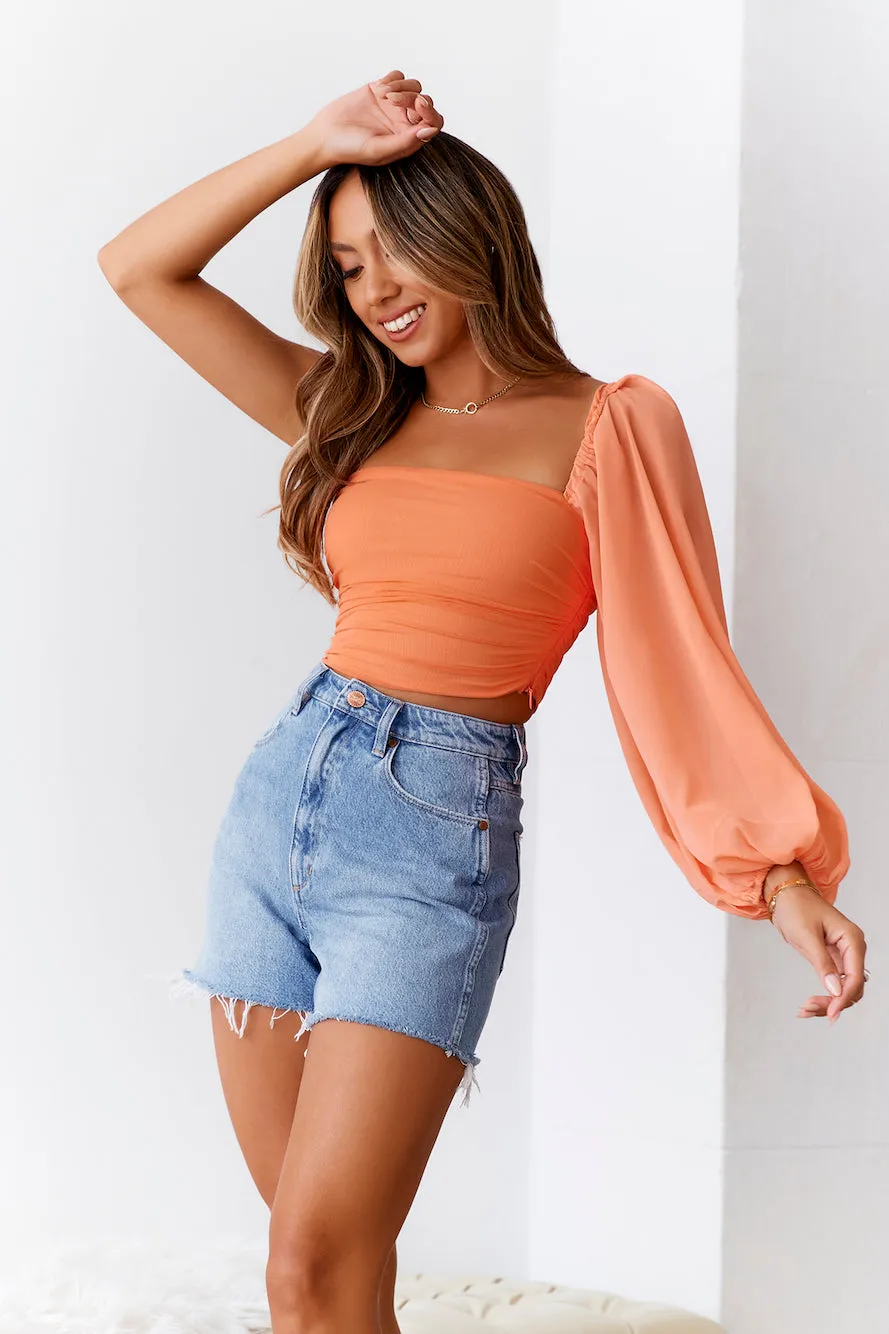 HELLO MOLLY Only Good Times Crop Coral sold by Hello Molly