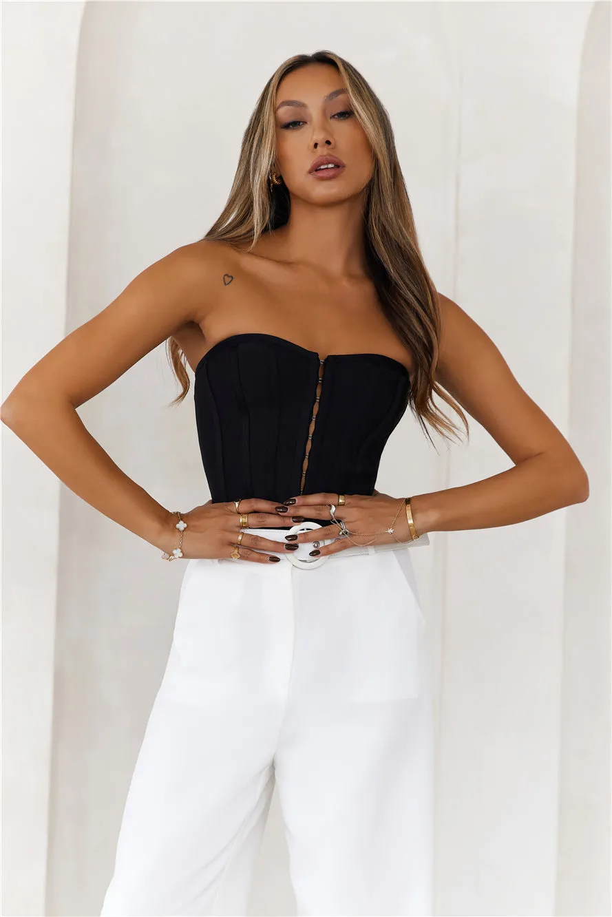 Exposure Bandage Strapless Corset Crop Top Black sold by Hello Molly product image thumbnail 5