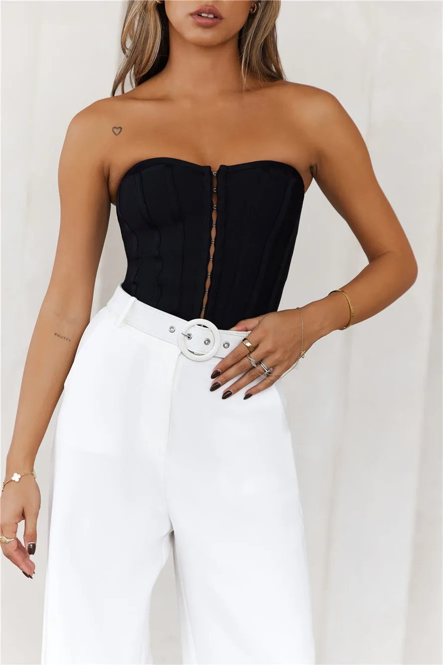 Exposure Bandage Strapless Corset Crop Top Black sold by Hello Molly product image thumbnail 2