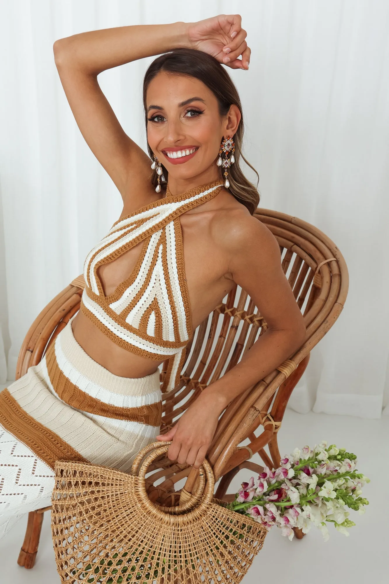 Love These Vibes Midi Skirt Camel sold by Hello Molly product image thumbnail 3