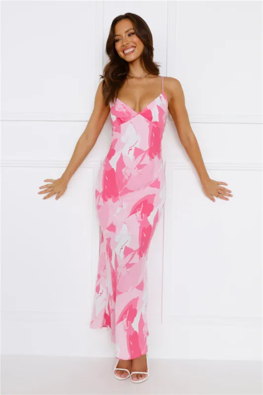 Soft Music Maxi Dress Pink sold by Hello Molly
