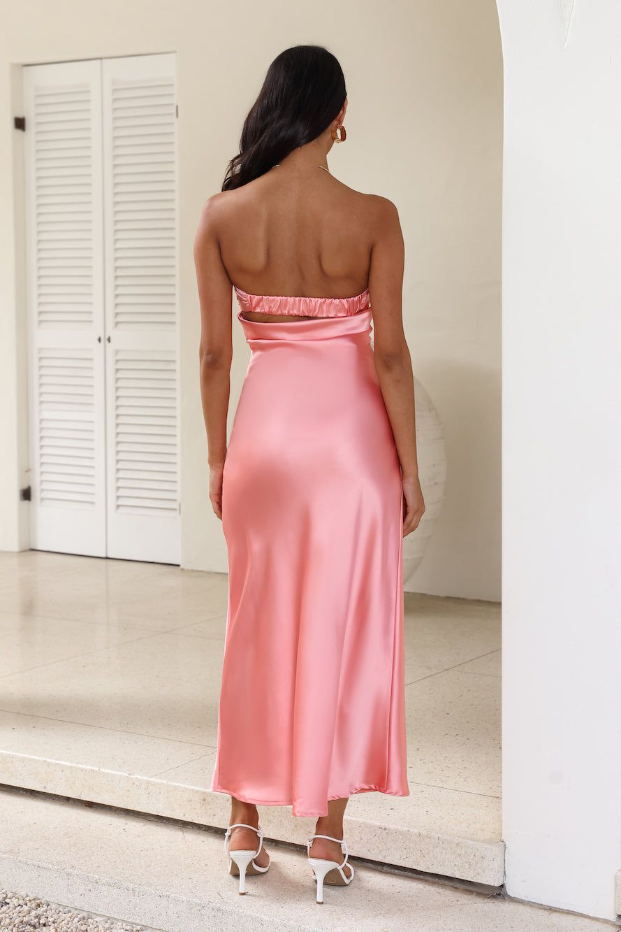 Bonded Connection Satin Maxi Dress Pink sold by Hello Molly product image thumbnail 4