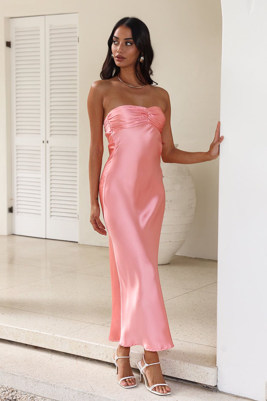 Bonded Connection Satin Maxi Dress Pink sold by Hello Molly product image thumbnail 2