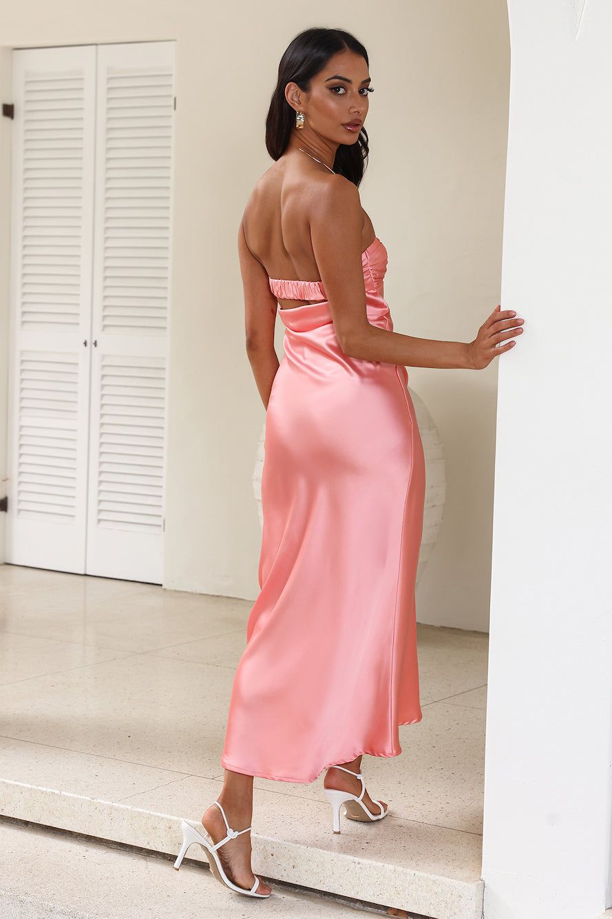 Bonded Connection Satin Maxi Dress Pink sold by Hello Molly product image thumbnail 3