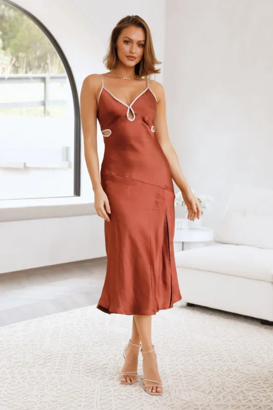 Time To Get Down Maxi Dress Brown sold by Hello Molly
