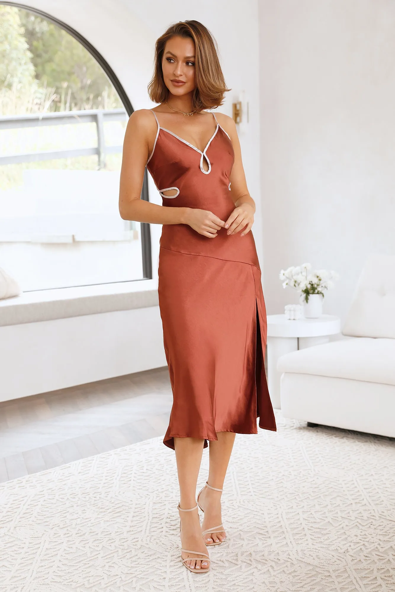 Time To Get Down Maxi Dress Brown sold by Hello Molly product image thumbnail 3