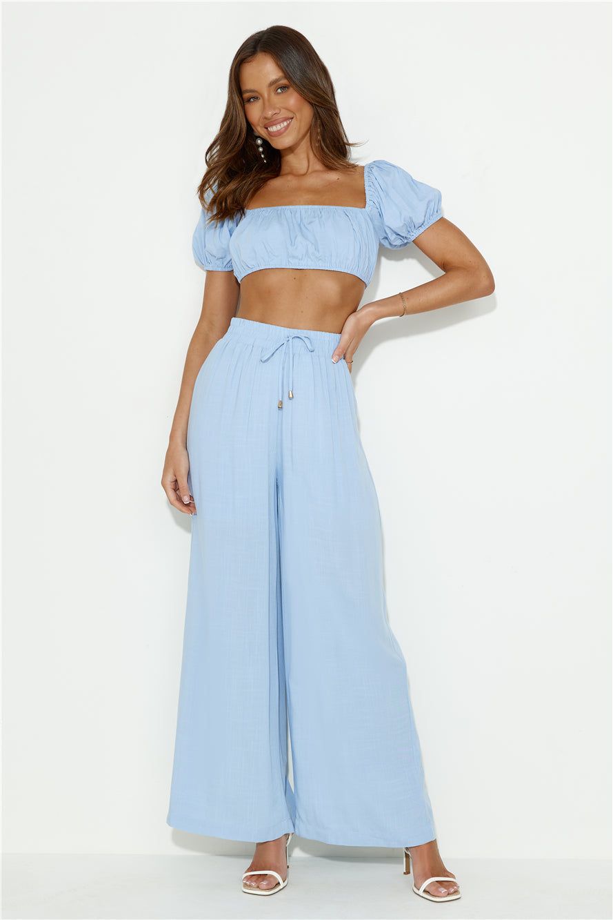 Totally Chill Crop Top Blue sold by Hello Molly product image thumbnail 2