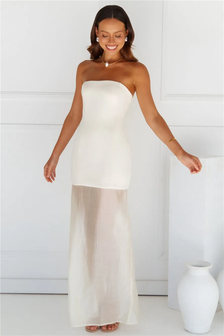 Chloe Sheer Dress Chalk sold by Hello Molly product image thumbnail 4