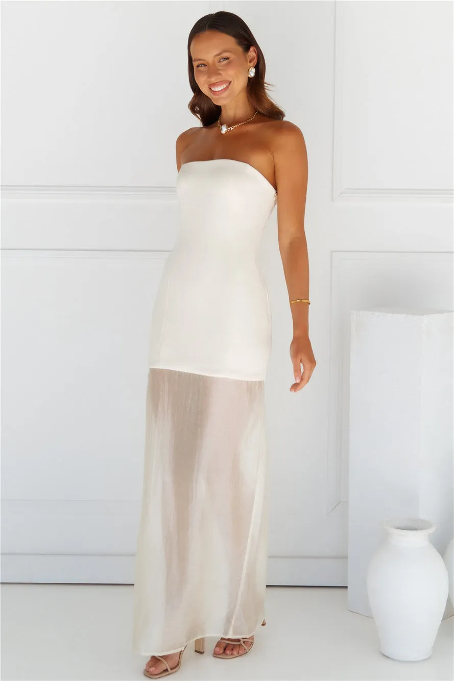 Chloe Sheer Dress Chalk sold by Hello Molly product image thumbnail 2