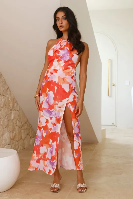 Full Of Color Maxi Dress Red sold by Hello Molly