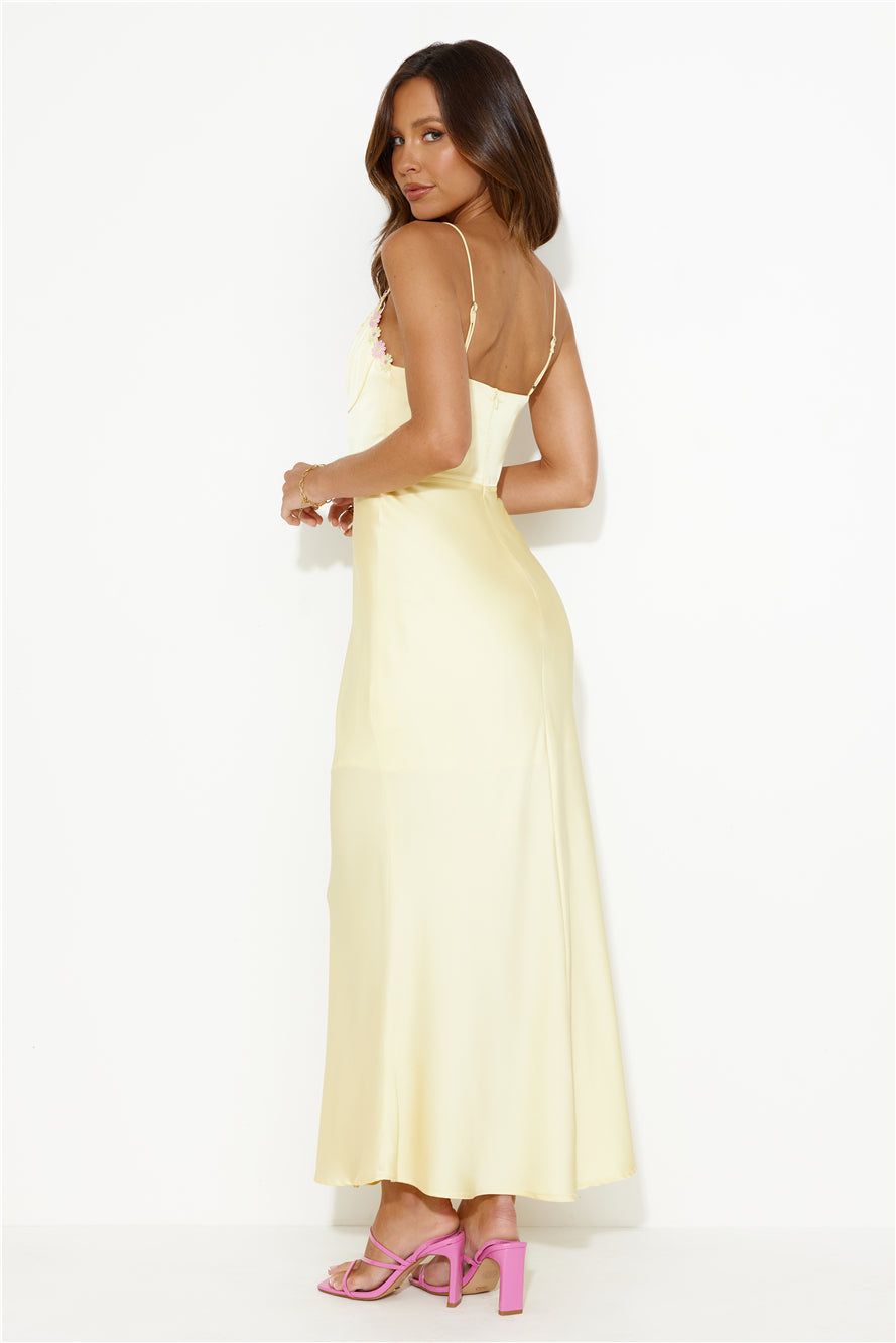 Daisy Friendship Satin Maxi Dress Yellow sold by Hello Molly product image thumbnail 5
