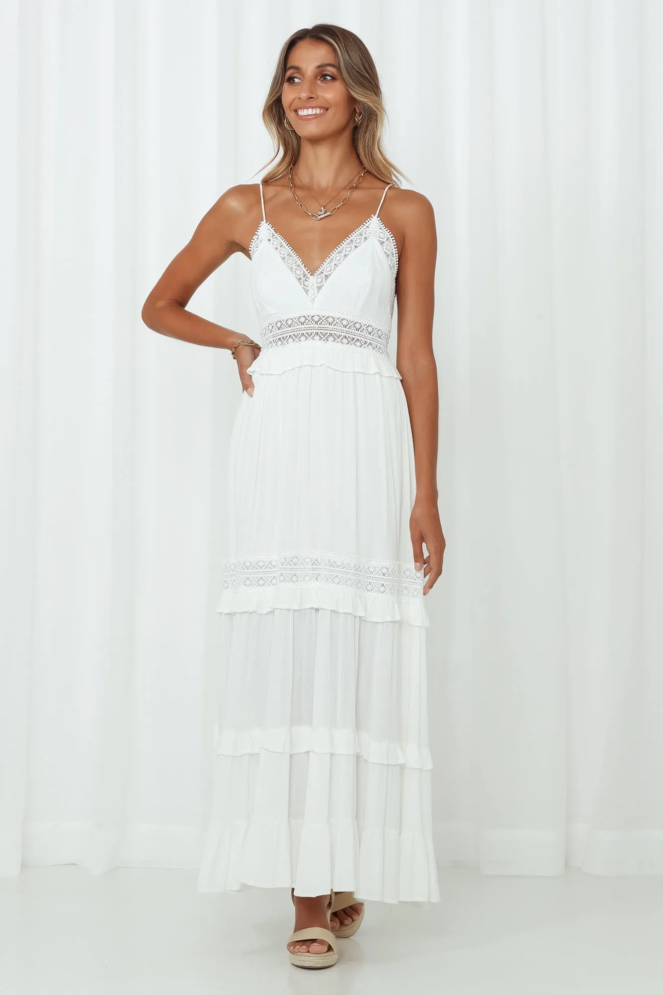 Forever Dreaming Maxi Dress White sold by Hello Molly product image thumbnail 3