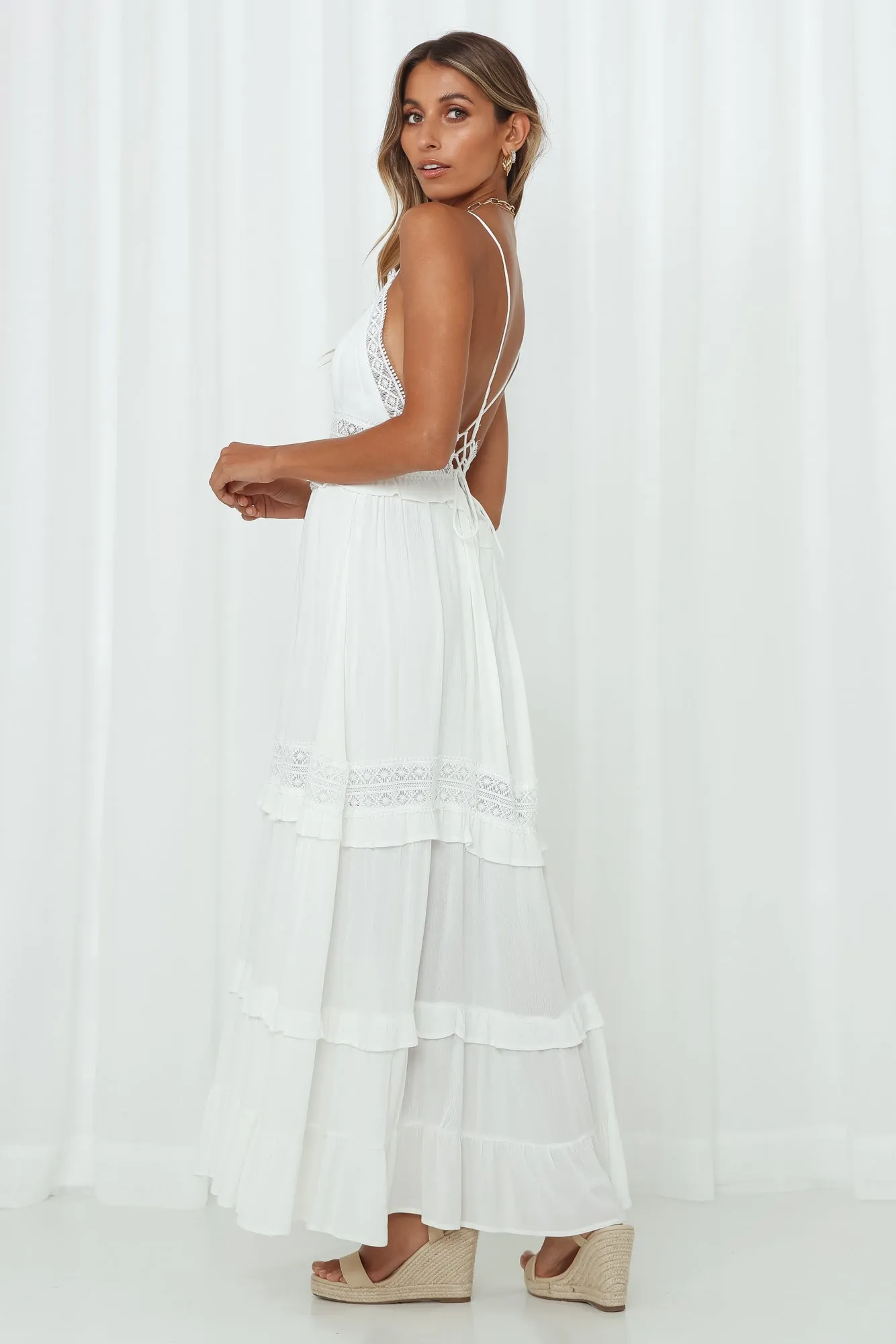 Forever Dreaming Maxi Dress White sold by Hello Molly product image thumbnail 5