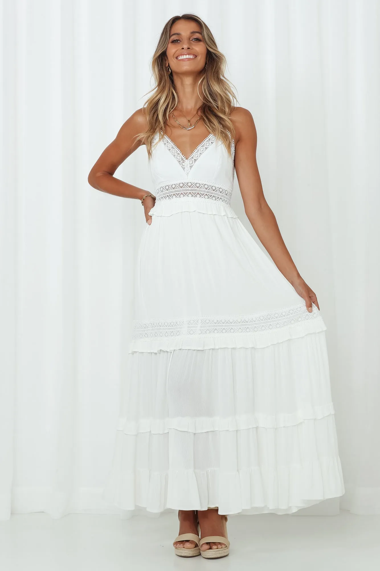 Forever Dreaming Maxi Dress White sold by Hello Molly product image thumbnail 2