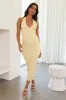 My Own Muse Halter Maxi Dress Yellow sold by Hello Molly