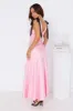 Petals And Promises Satin Maxi Dress Pink sold by Hello Molly