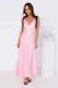Petals And Promises Satin Maxi Dress Pink sold by Hello Molly
