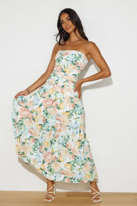 Vacay Dates Maxi Dress Beige sold by Hello Molly