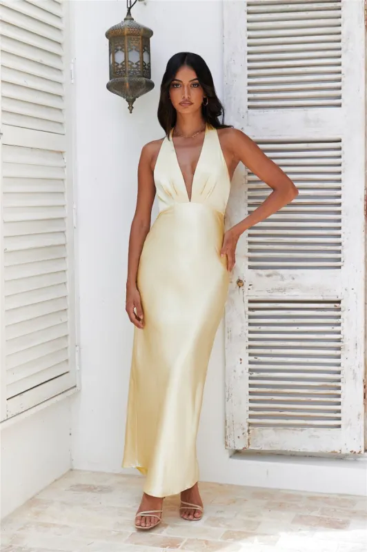 Arrived In Luxe Maxi Dress Yellow sold by Hello Molly