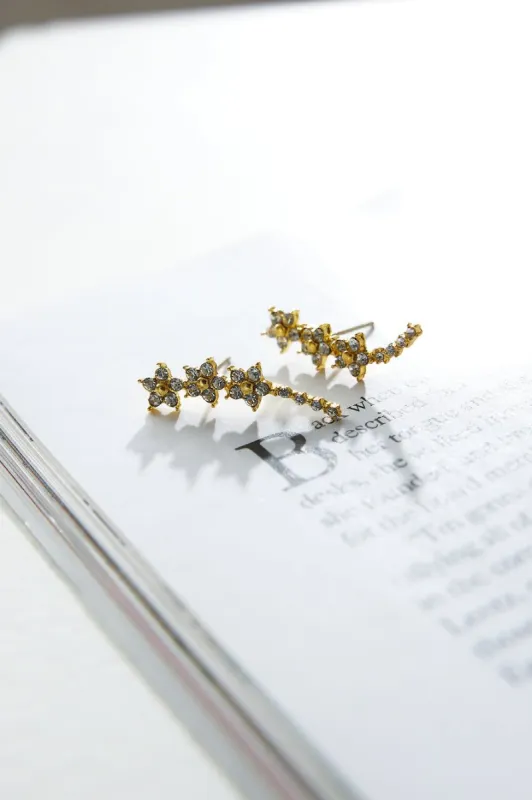 Flowery Days Earrings Gold sold by Hello Molly