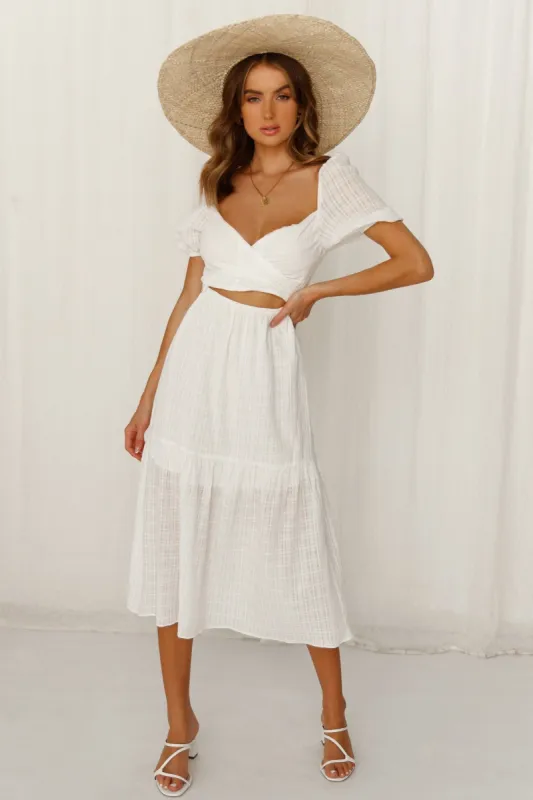 Do This My Way Midi Dress White sold by Hello Molly