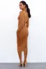 Steaming Hot Midi Dress Mocha sold by Hello Molly