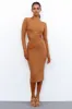 Steaming Hot Midi Dress Mocha sold by Hello Molly