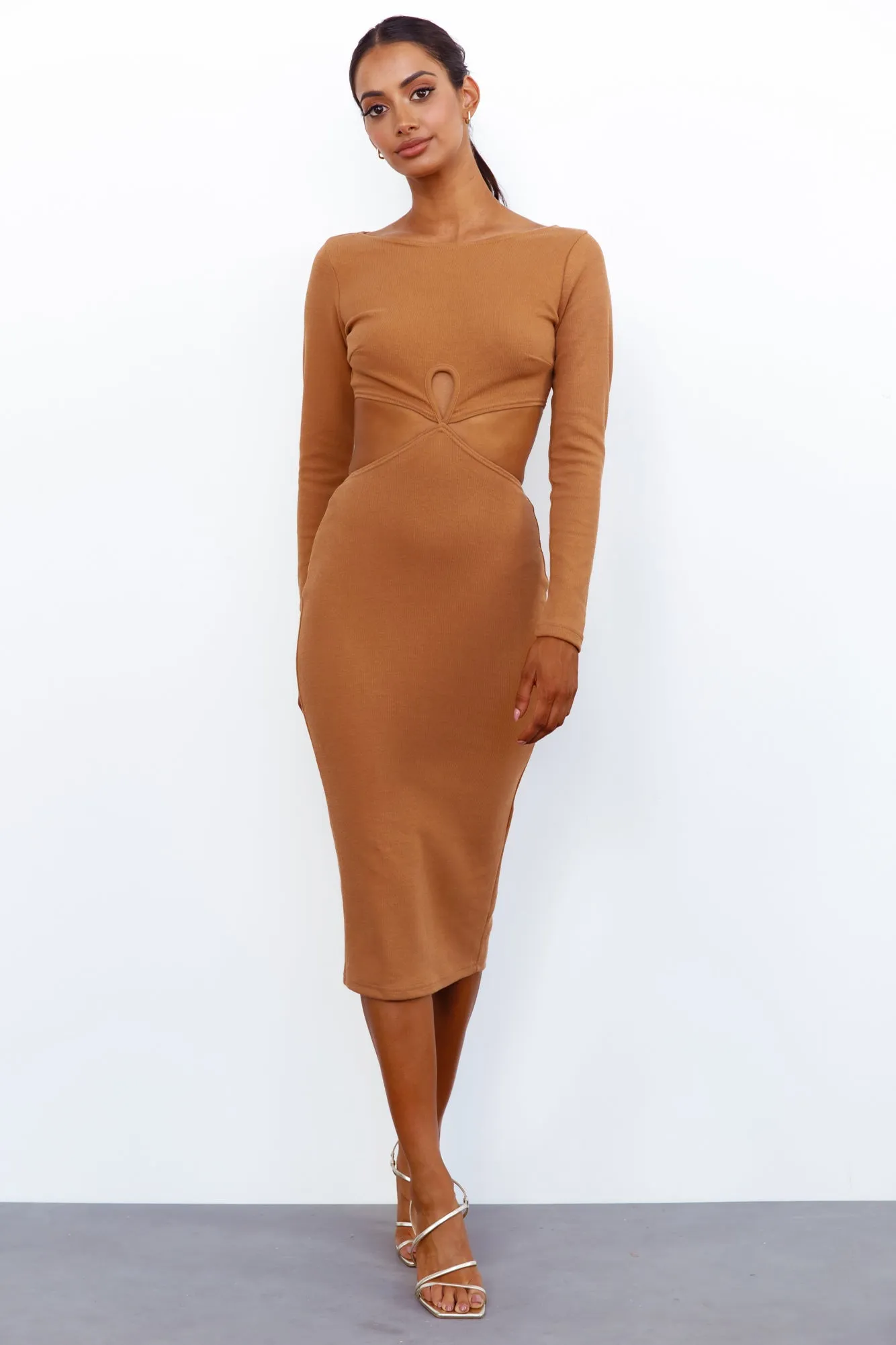 Steaming Hot Midi Dress Mocha sold by Hello Molly product image thumbnail 3