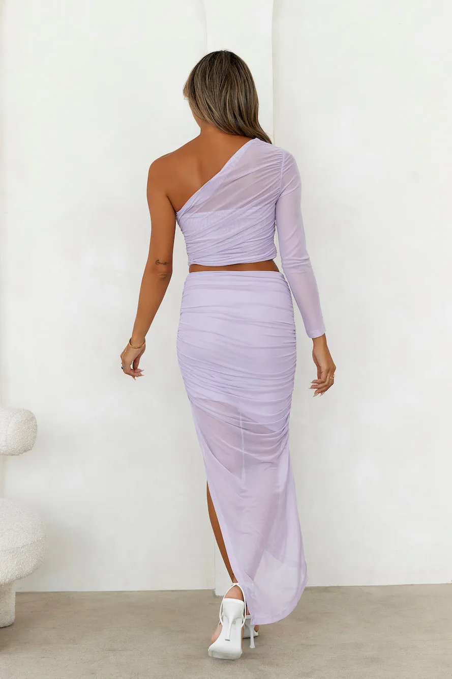 Goals Girl Mesh Midi Skirt Lilac sold by Hello Molly product image thumbnail 4
