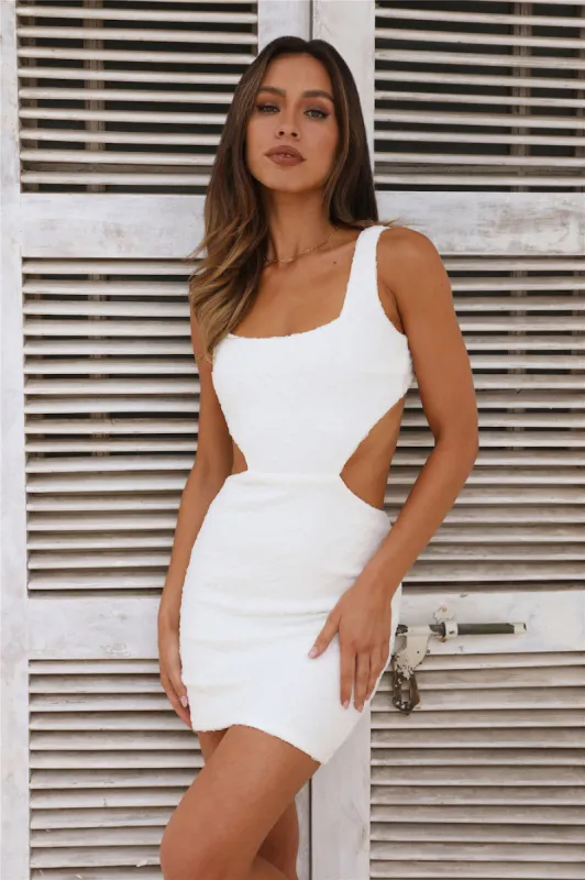 HELLO MOLLY Daytime Drinks Mini Dress White sold by Hello Molly