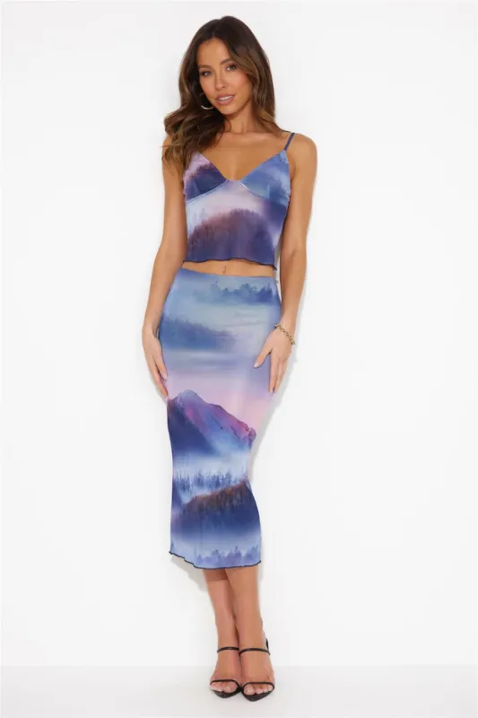 All In One Mesh Crop Top Blue sold by Hello Molly