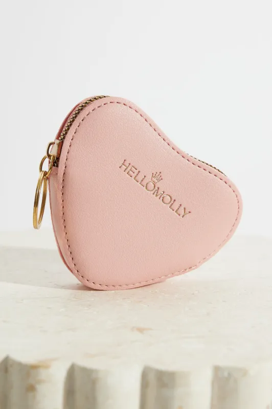 HELLO MOLLY Wealthy Hearts Coin Purse Pink sold by Hello Molly