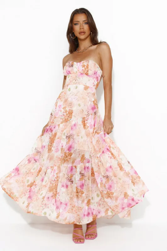 Seasonal Bloom Maxi Dress Orange sold by Hello Molly
