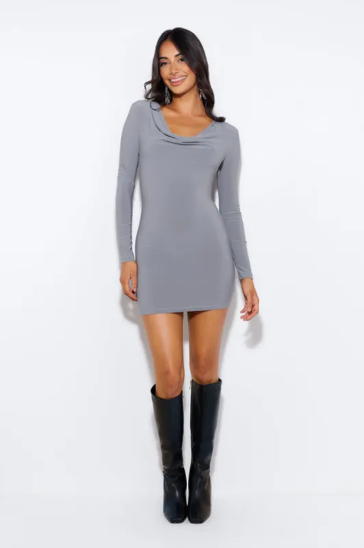 Date Night Ready Mini Dress Grey sold by Hello Molly