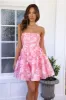 Blossom Feelings Strapless Mini Dress Pink sold by Hello Molly