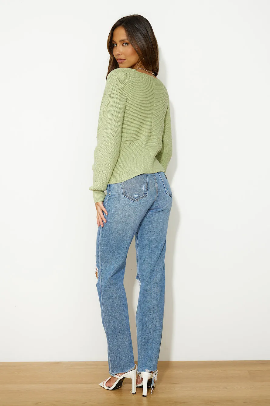 ABRAND A '94 High Straight Louise Rip Jeans Distressed Vintage Blue sold by Hello Molly product image thumbnail 4