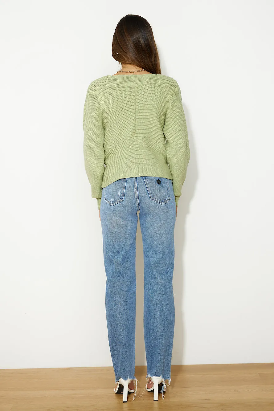 ABRAND A '94 High Straight Louise Rip Jeans Distressed Vintage Blue sold by Hello Molly product image thumbnail 5