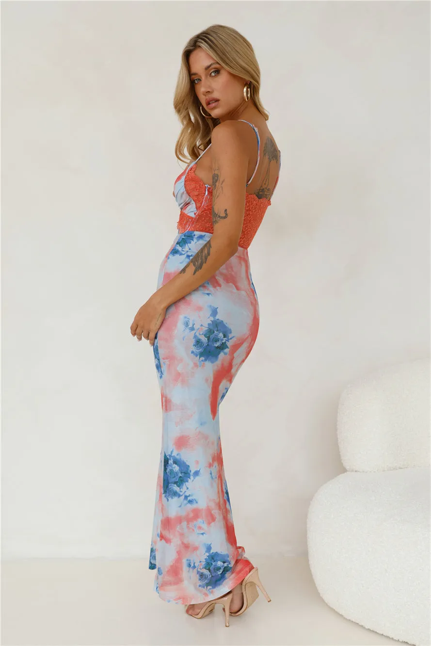 Wanted By All Mesh Maxi Dress Blue sold by Hello Molly product image thumbnail 4